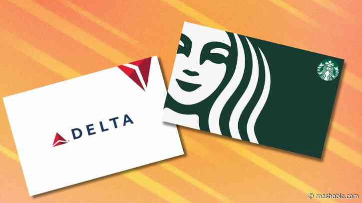 Score a free $20 Starbucks gift card when you buy a $300 Delta gift card