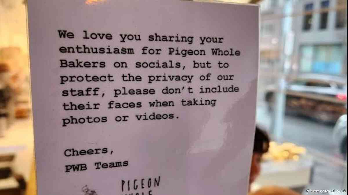 Pigeon Whole Bakers, Hobart: Owner forced to put up sign to protect staff