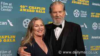 Jeff Bridges, 74, and his wife Susan Geston look loved up at the 49th Chaplin Award Gala in New York City honoring the actor for his iconic career