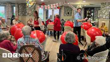 Care home gets residents moving with drumming class