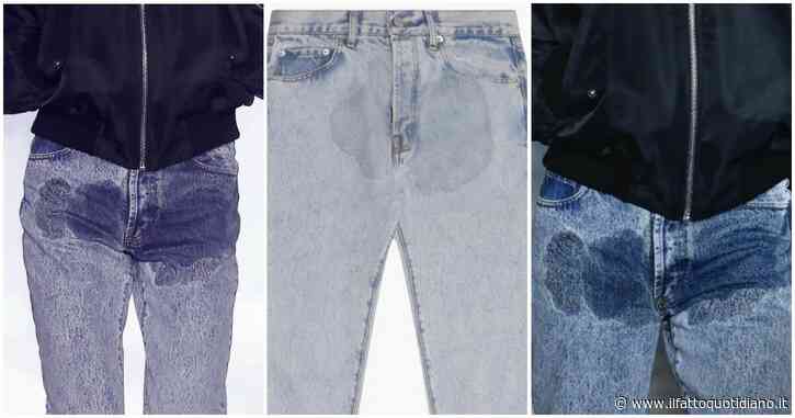 I jeans di Jordanluca da 600 euro le (finte) macchie di pipì sono il nuovo trend: “Puoi semplicemente fartela addosso e dire che è il design”