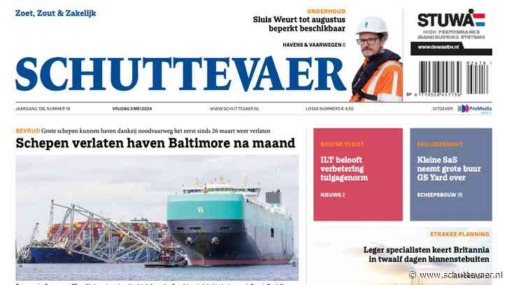 De nieuwe Schuttevaer is uit: binnenvaart verliest voordeel en aan boord tijdens refit cruiseschip Britannia