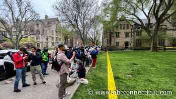 Camps removed at pro-Palestinian protests at UConn, Yale as police respond