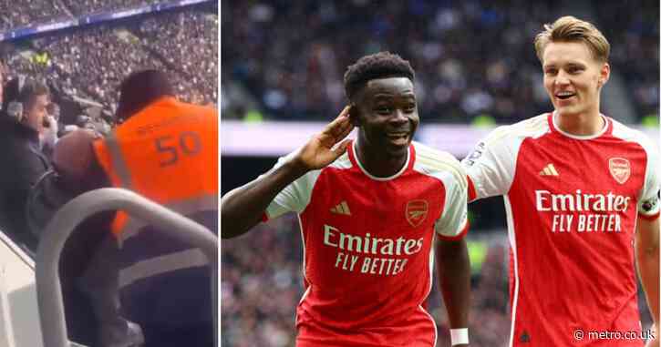 Arsenal legend angers Tottenham fans after celebrating Gunners goal in the stands