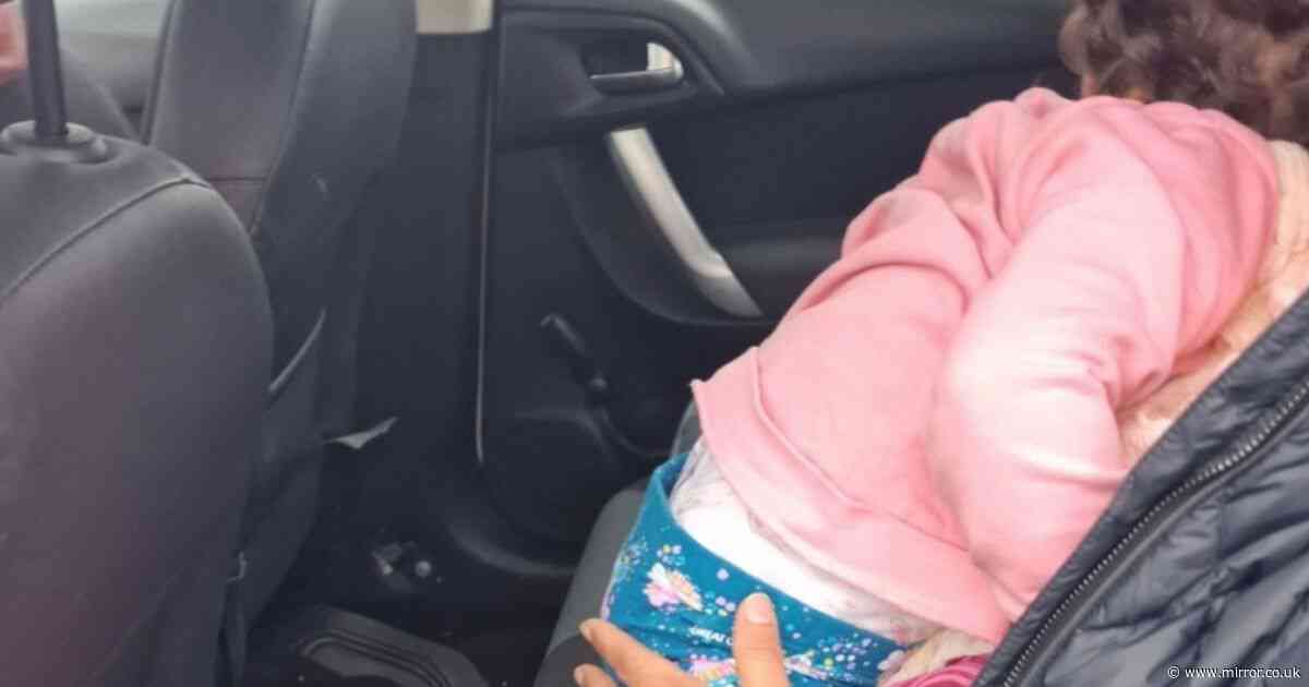 Police slam 'unacceptable' driver who let one-year-old child lay on passenger's lap