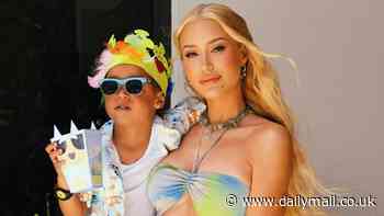 Iggy Azalea throws no expense spared Bluey themed birthday party for son Onyx, four, complete with water slide