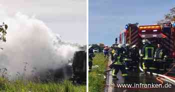 Waizendorf: Traktor in Flammen - Feuerwehr sperrt viel befahrene Straße