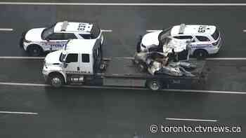 Wrong-way crash involving police on Ontario's Highway 401 leaves 4 dead, including infant