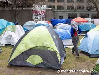 Judge is expected to hear injunction request Tuesday seeking dismantlement of McGill encampment