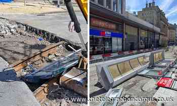 Bradford roadworks: Old tram tracks emerge and bus stops demolished