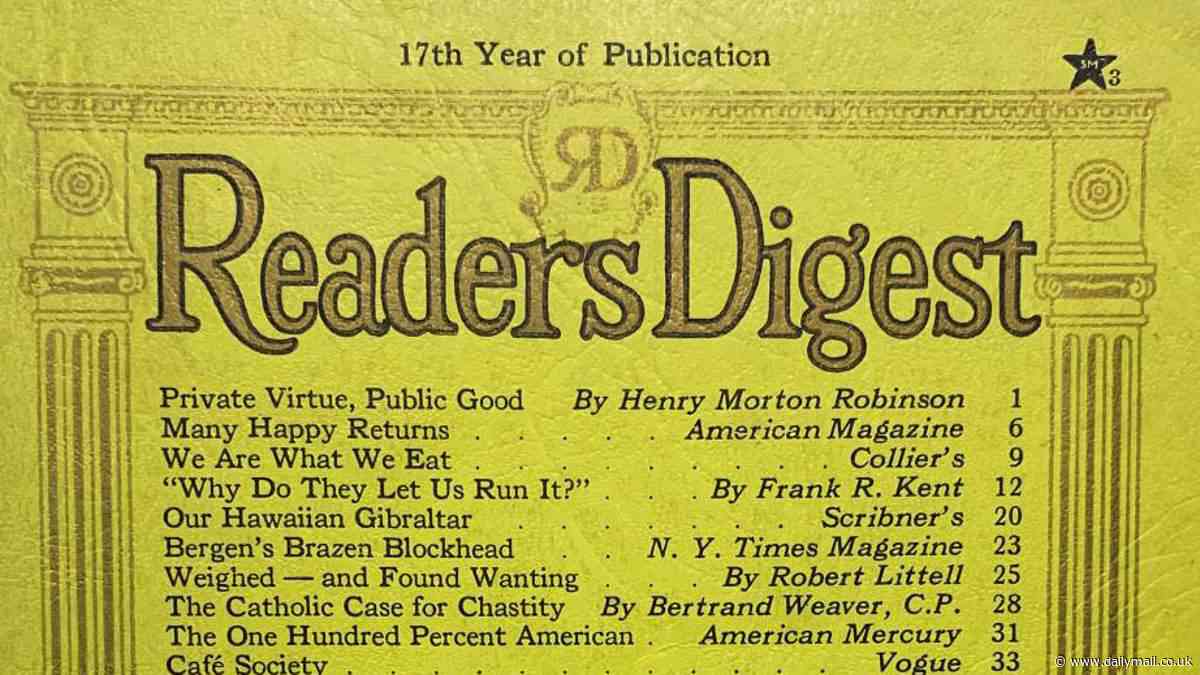 Book closes on Reader's Digest: After 86 years of leather bound volumes and interviews with the world's biggest names how did financial pressures crush beloved publication?