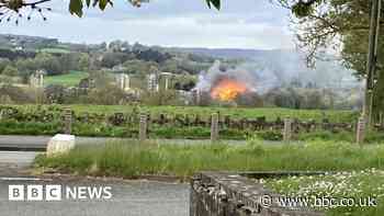 Crews tackle fire after chemical factory explosion