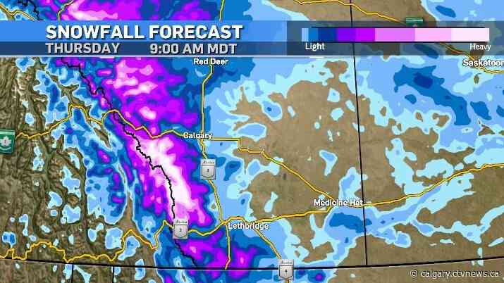 Intermittent precipitation expected for central and southern Alberta until Thursday