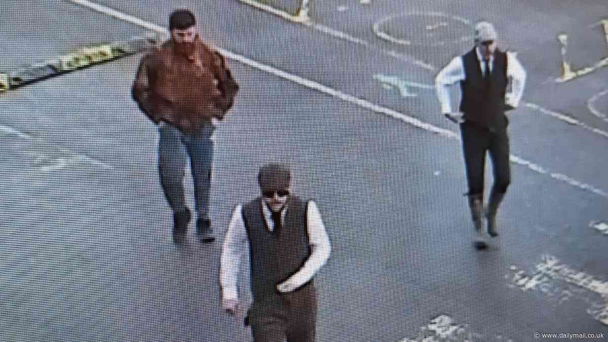 Is that... the Peaky Blinders? Manhunt for three 'shoplifters' wanted after around £1,600 worth of items including jackets were stolen in raid