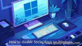 How to turn off sticky keys on Windows