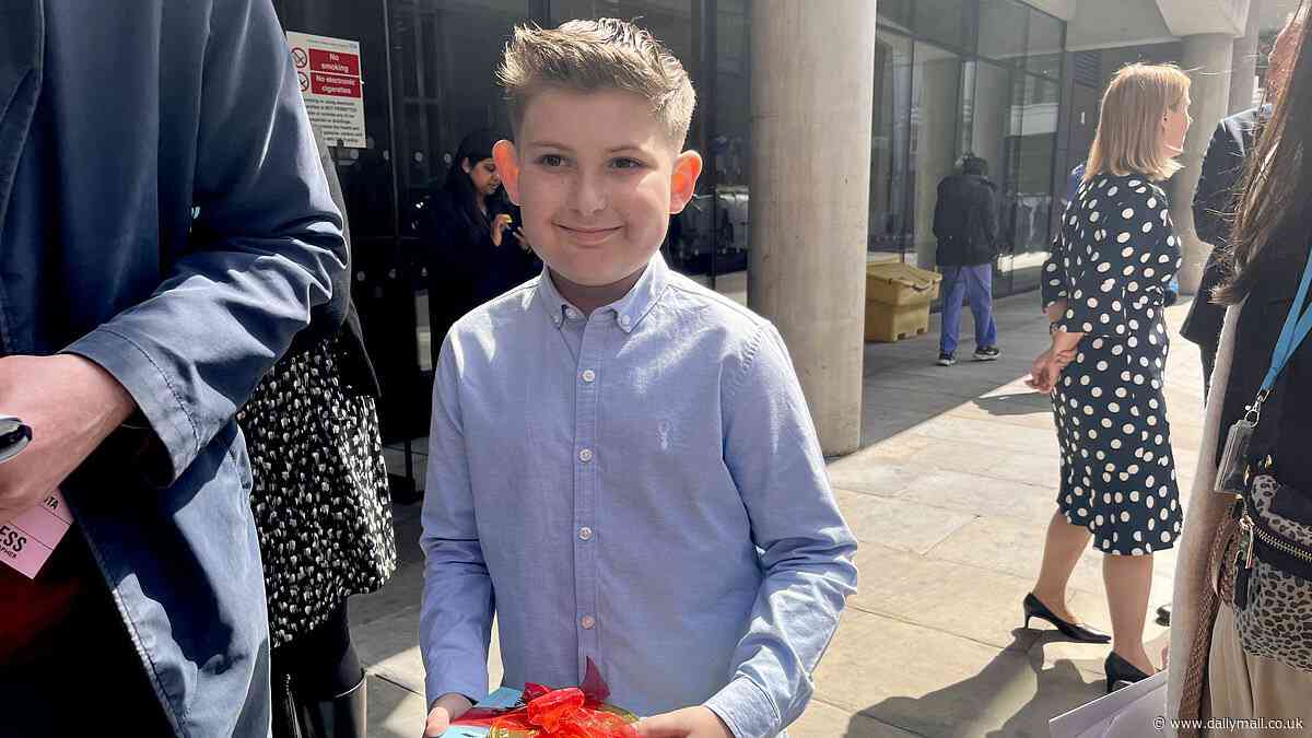 Inspirational cancer battle of boy who met King Charles: 11-year-old given a gift by his majesty had 'biggest lung tumour doctors had ever seen' and has been fighting disease for half his life