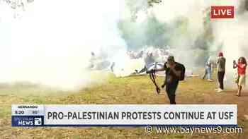 Law enforcement breaks up pro-Palestinian protest at USF