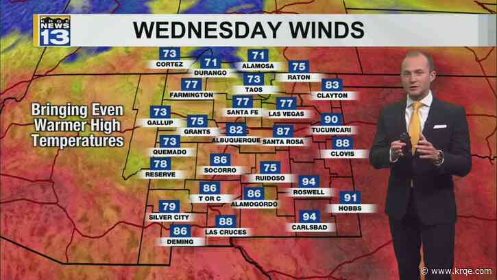 Warmer and windier weather continues through Wednesday