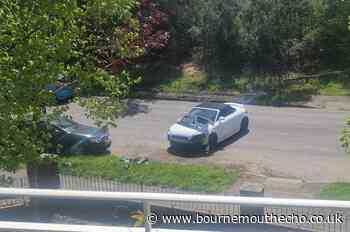 Bournemouth: Soft top Audi TT crashes into parked car