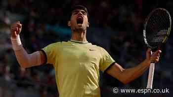 Nadal falls, Alcaraz advances at Madrid Open