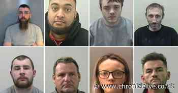 Faces of 44 North East criminals locked up in April 2024