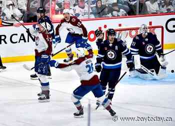 Avalanche eliminate Jets from playoffs with 6-3 road win