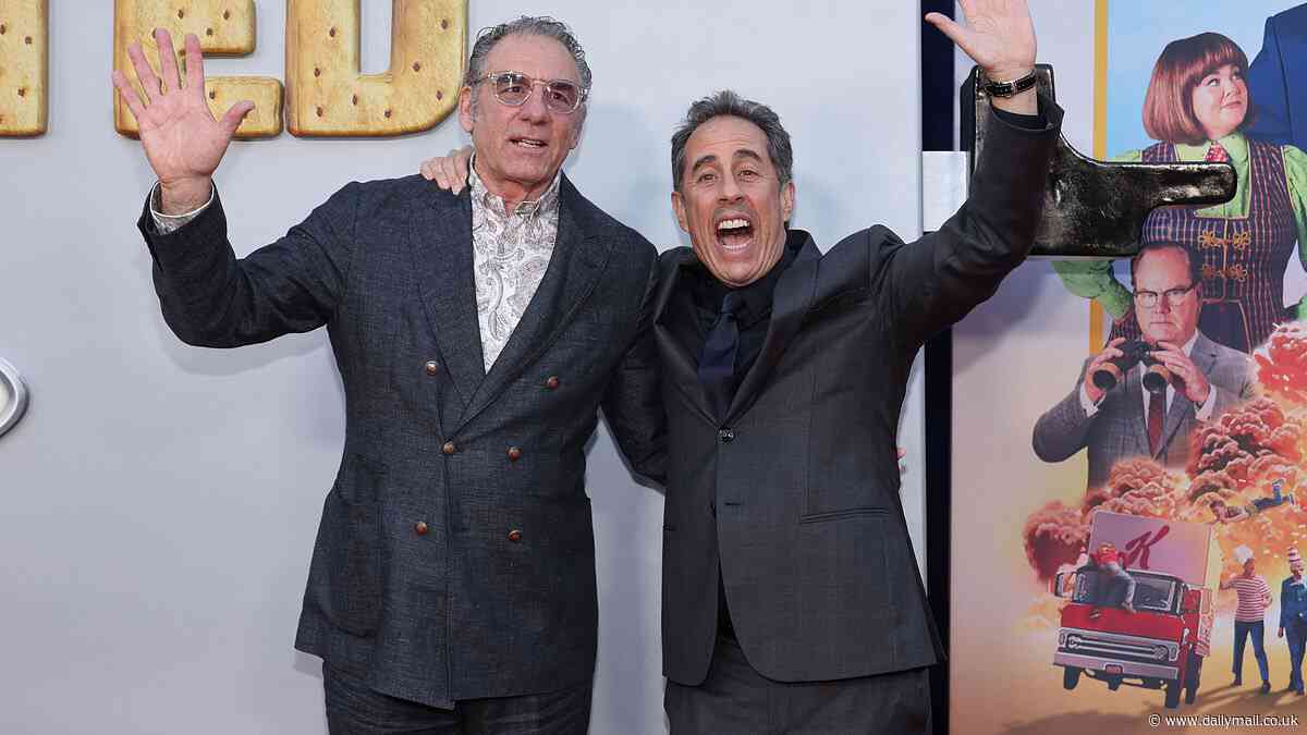 Seinfeld and Kramer reunite! Reclusive Michael Richards emerges for first red carpet in 8 years to support pal Jerry at Unfrosted premiere after THAT racist tirade derailed his career