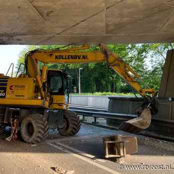 112 Nieuws: kraan vast onder viaduct, N344 tussen Deventer en Twello afgesloten