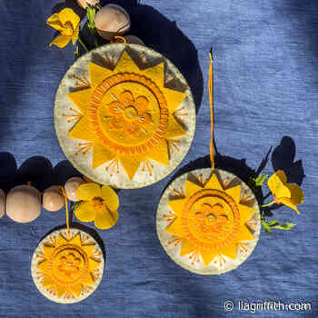 Embroidered Felt Sun Mandala