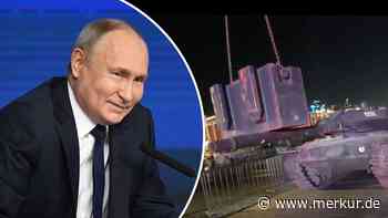 Russlands bizarre Beute-Show: Putin lässt Kanonenrohr von Leopard-2-Panzer verbiegen