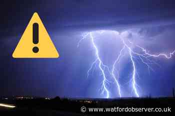 Watford weather: Met Office yellow warning for thunderstorms