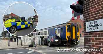 Train track drama after 'crossing failure' crash in Redcar sees drones drafted in for police probe