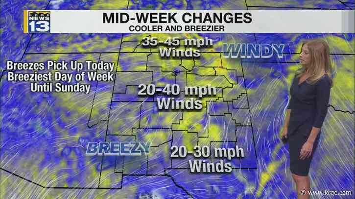 Warmer and windier across New Mexico on Wednesday
