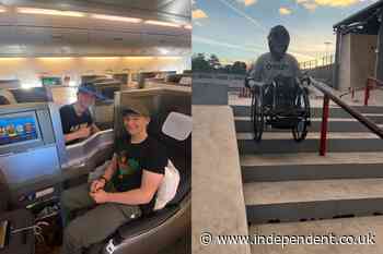 ‘Degraded’ wheelchair user forced to shuffle up plane stairs after British Airways lost chair