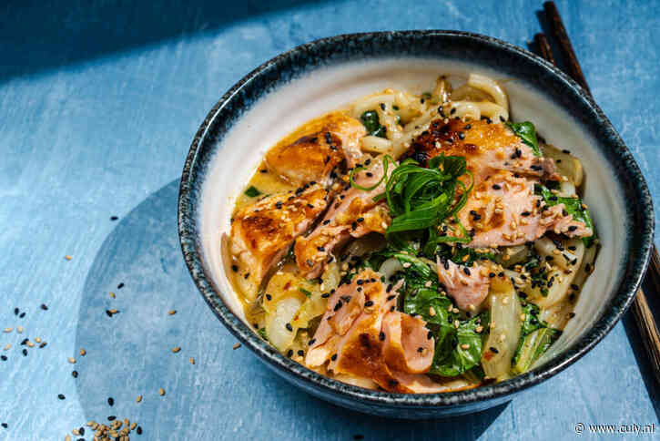 Culy Homemade: boterzachte udon noodles met miso-zalm