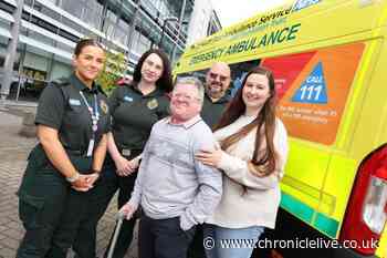 Newcastle family reunite with North East ambulance crew who saved dad's life