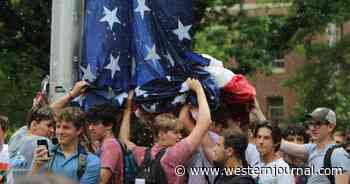 Small Group of Students Defends American Flag from Furious Mob: 'I Love My Country'