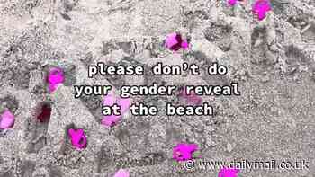Beachgoer urges couples not to have gender reveal parties along the coast after making concerning discovery