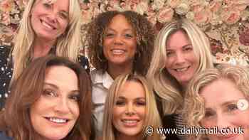 Amanda Holden celebrates her lucrative Netflix deal with gal pals as she wows in mini floral dress alongside Lisa Faulkner and Angela Griffin