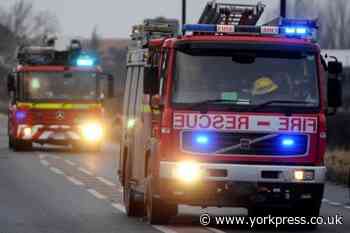York: Four different fire crews rescue woman stuck in mud