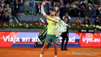 Alcaraz out, won't win 3rd straight Madrid Open