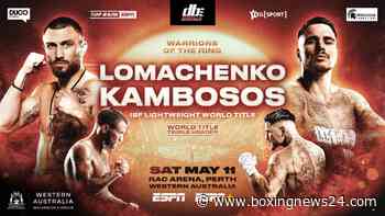 Kambosos Arrives in Perth, Australia for Lomachenko Fight on May 12th