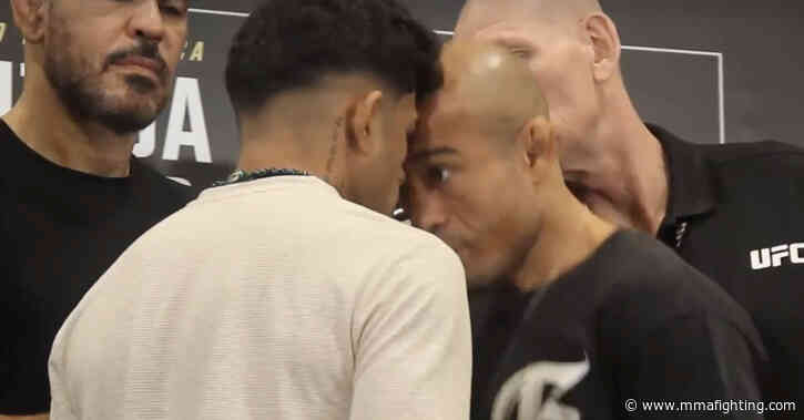 UFC 301 media day faceoffs: Jose Aldo, Jonathan Martinez separated after heated staredown