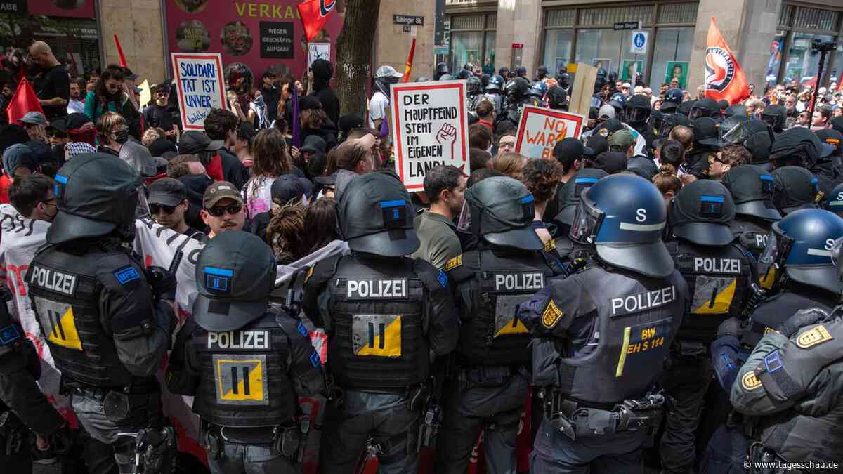 1. Mai-Demos meist friedlich verlaufen, Festnahmen in Stuttgart