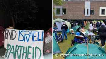 Students start wave of protests over Gaza at UK universities after US crackdown