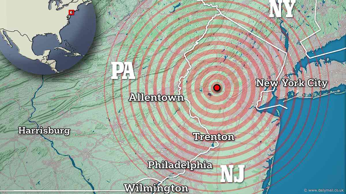 Magnitude 2.6 aftershock rattles New Jersey as residents say it sounded 'like a truck was driving by'