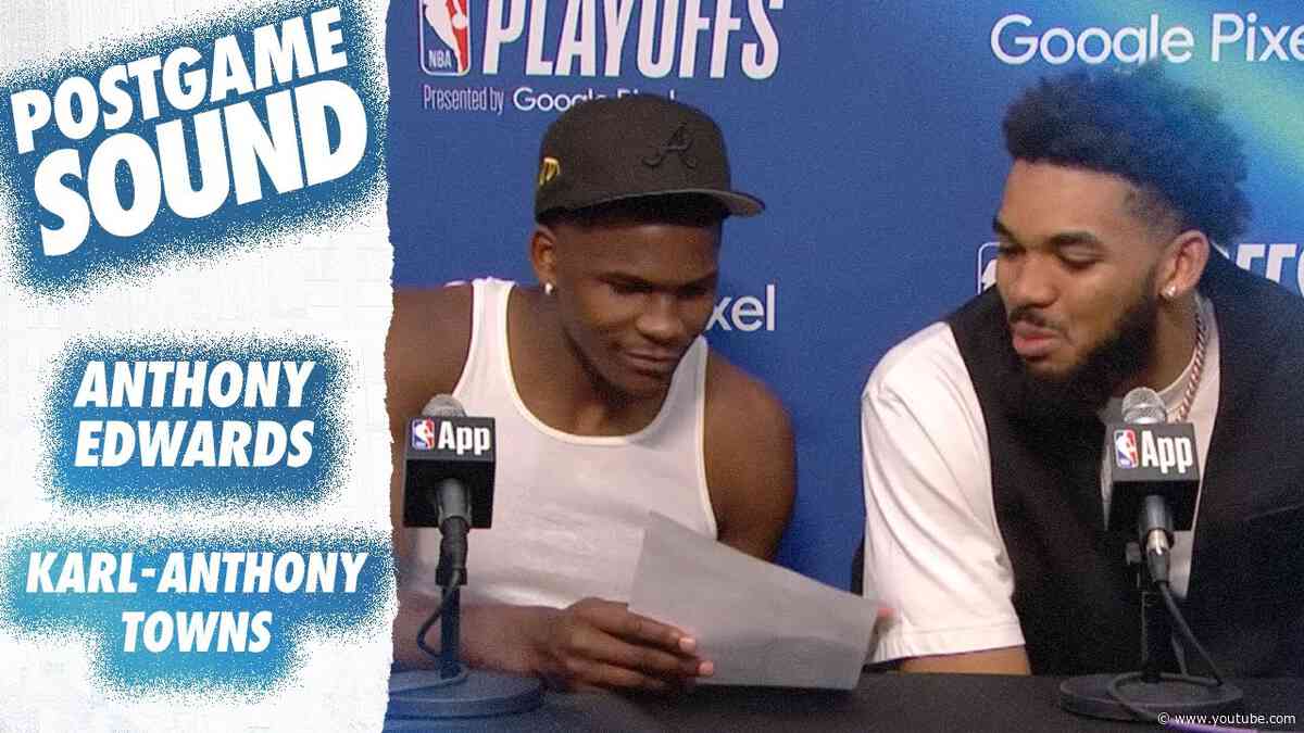 "He's The Face Of The League." | Karl-Anthony Towns and Anthony Edwards Postgame Sound | 04.28.24