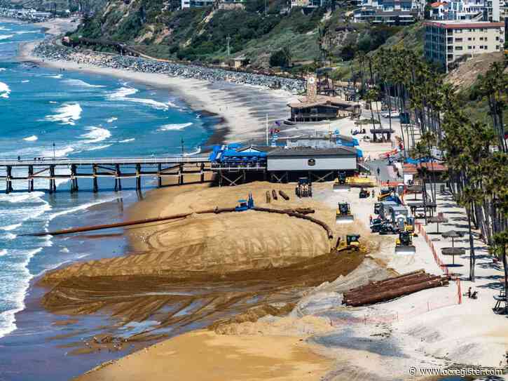 After months of delays and decades of waiting, fluffy sand is being delivered in San Clemente