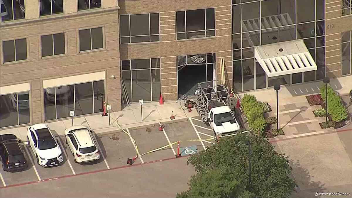 SUV crashes into Irving building, no one hurt