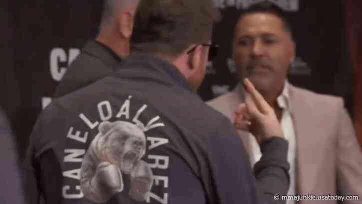 Canelo Alvarez goes off on 'f*cking p*ssy' Oscar De La Hoya, separated mid-press conference